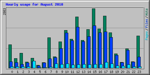 Hourly usage for August 2010