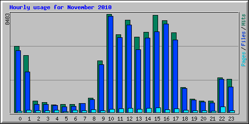 Hourly usage for November 2010